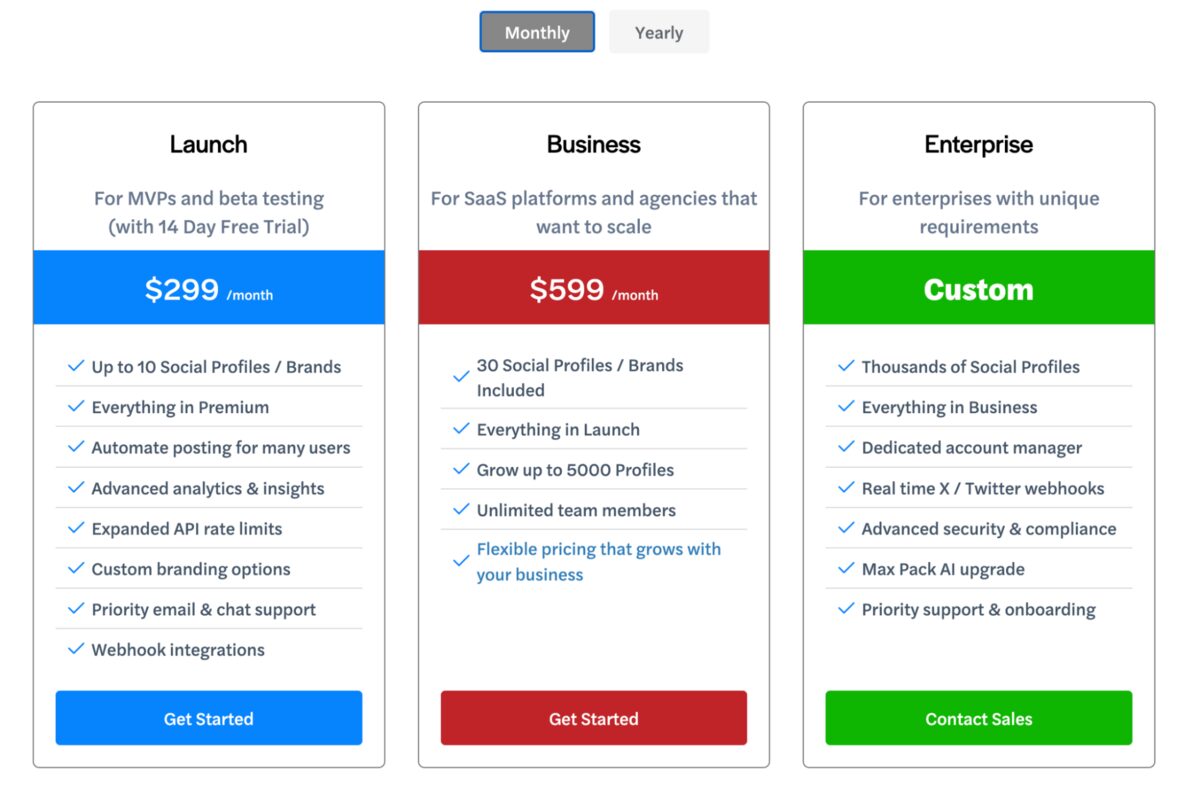 Ayrshare pricing