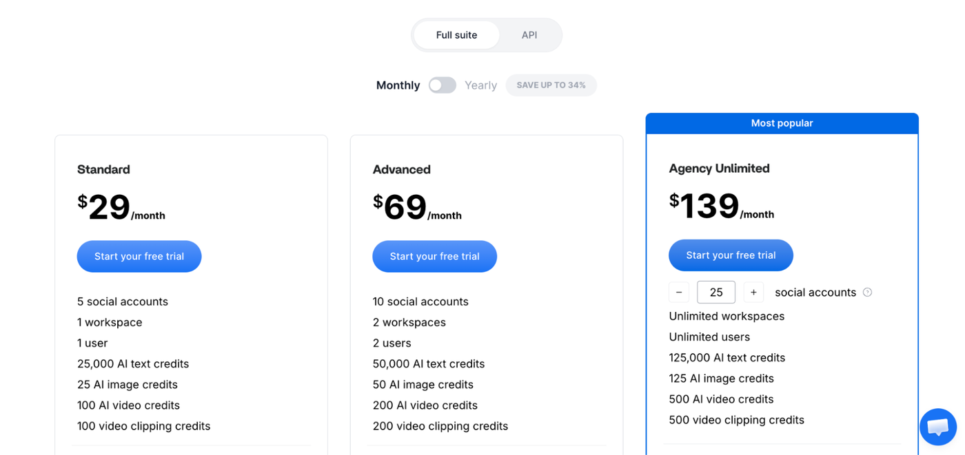 Content Studio pricing