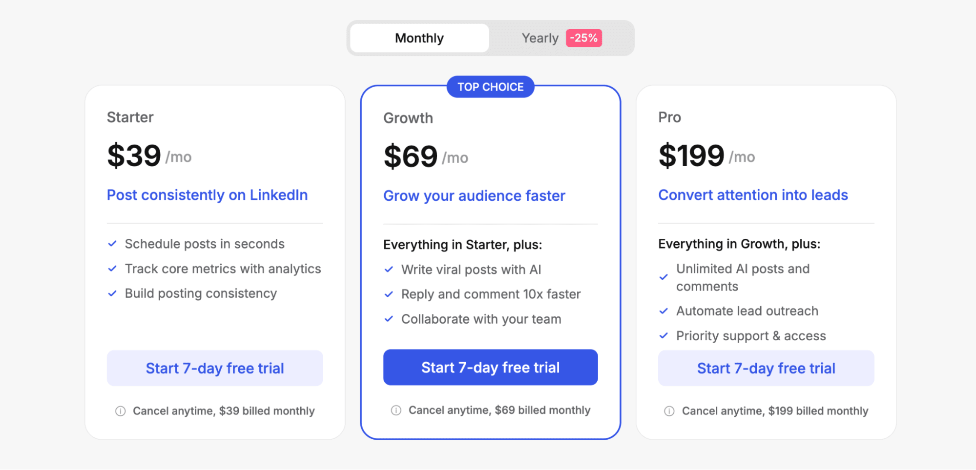 Taplio pricing