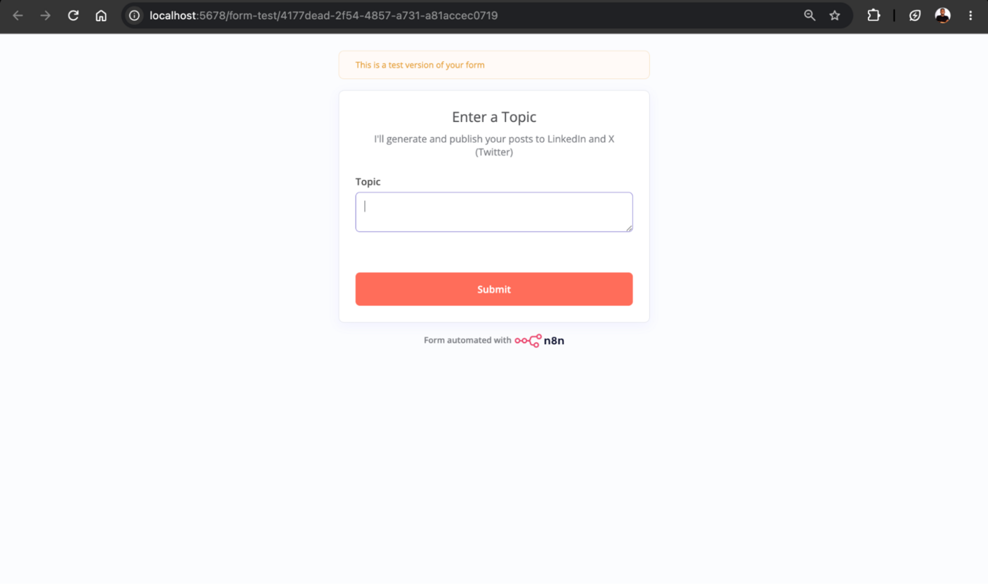 topic for n8n workflow