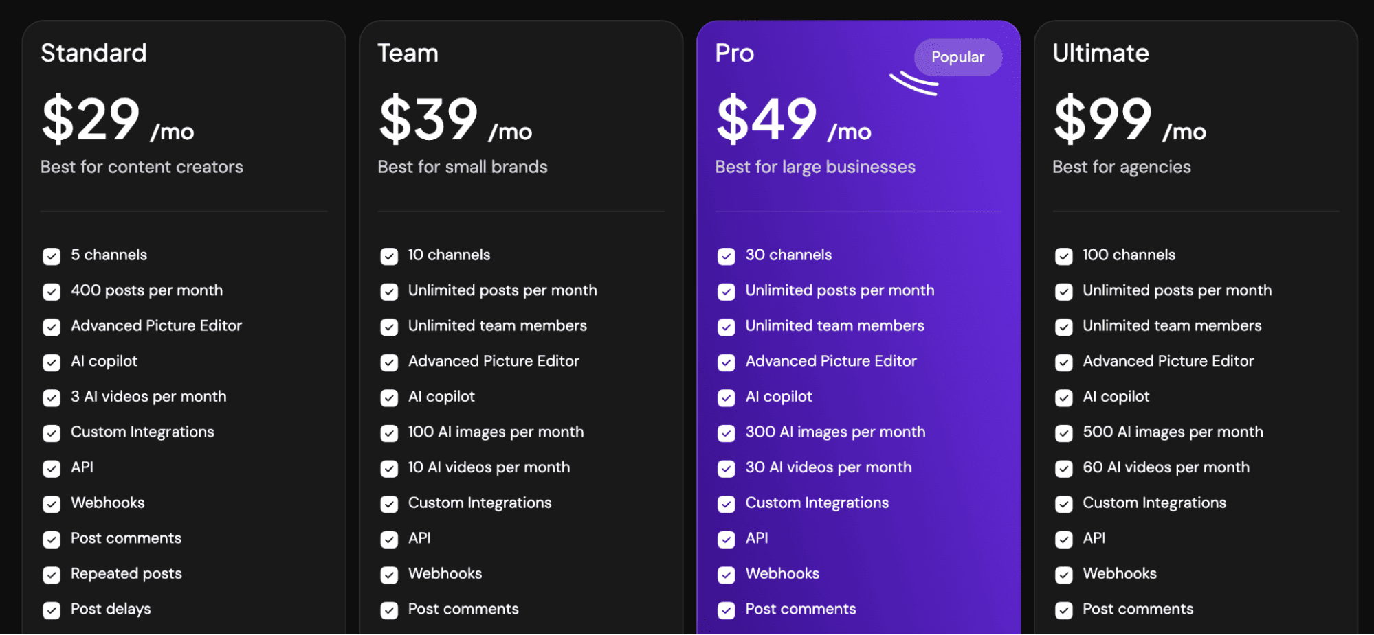 Postiz pricing