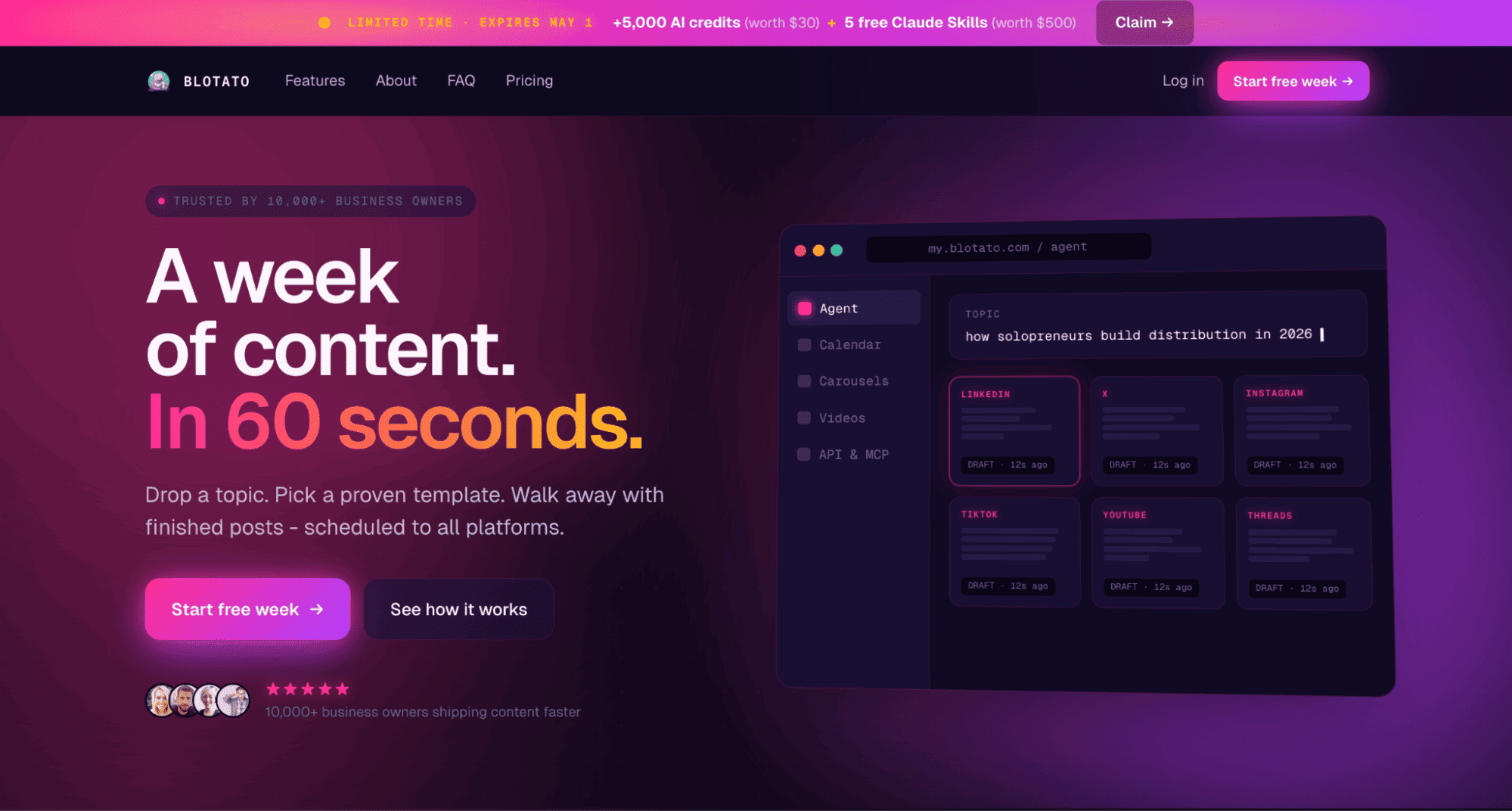 blotato is a Sprout Social alternative