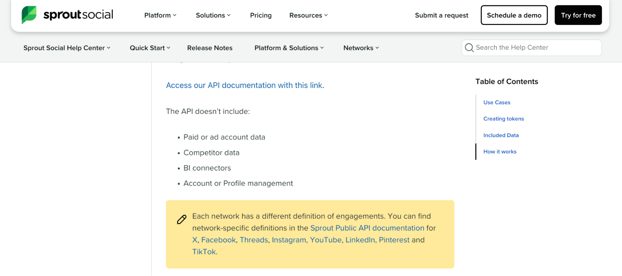 Sprout Social api