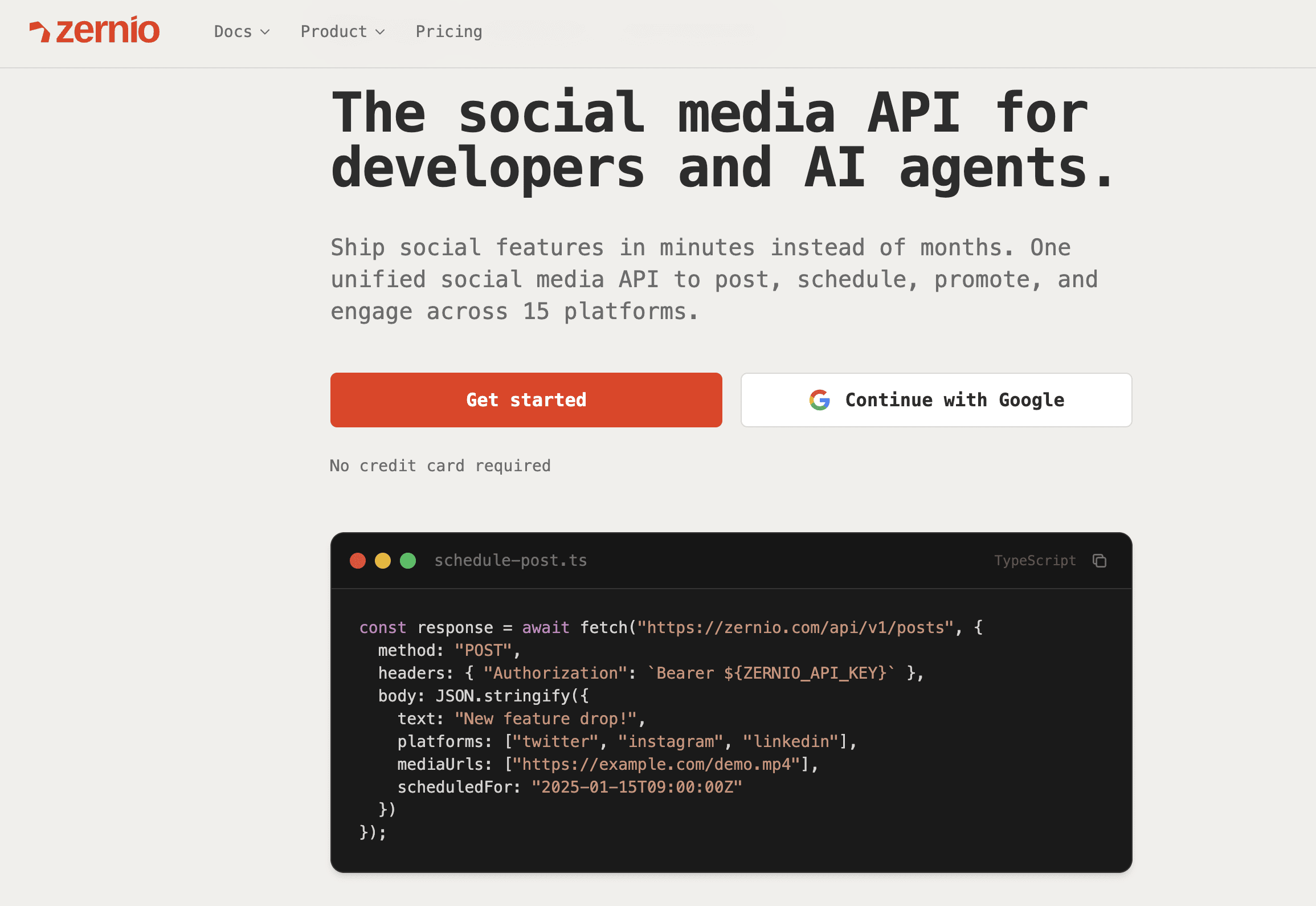 zernio for tiktok api integration