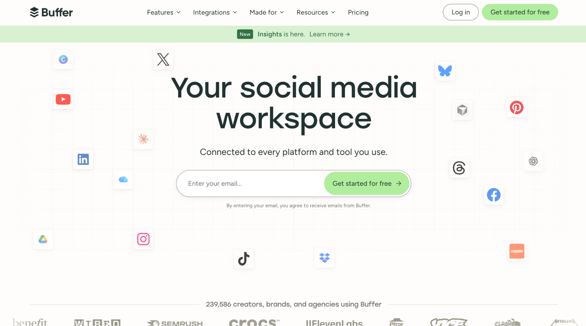 Buffer for social media