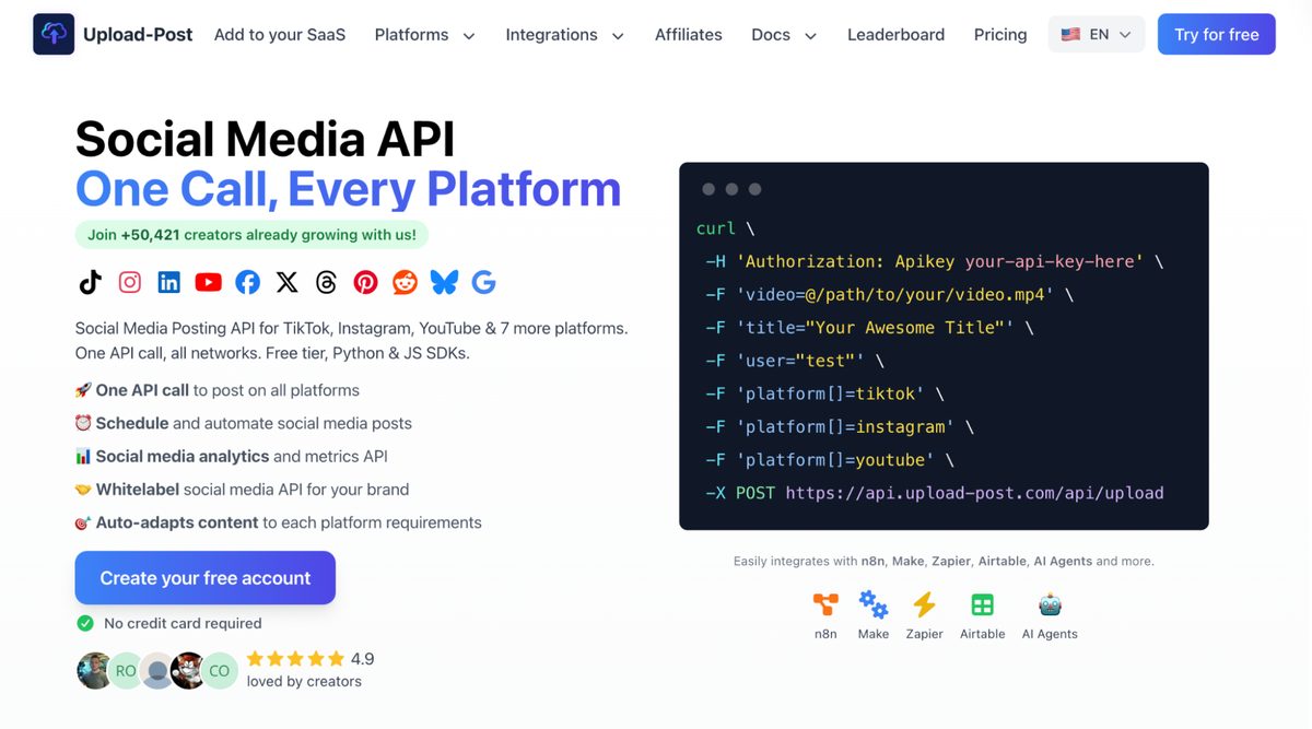 Upload-Post is hootsuite alternative